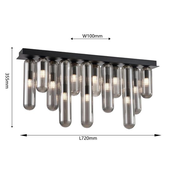 4454-12P, потолочный светильник, L720xW100xH355, 12xG9x28W, excluded, изображение 3
