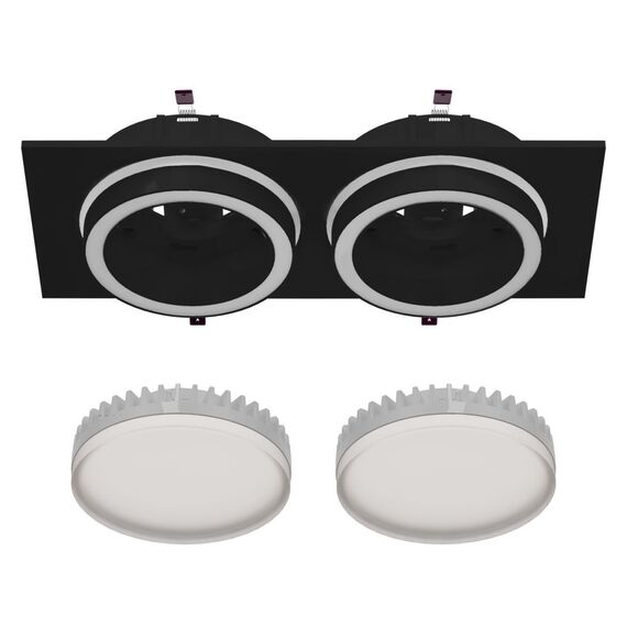 4651-2C, врезной светильник, L215xW108xH44, cutout:L186xW92, 2xGX53LEDx15W, IP20, excluded, изображение 4