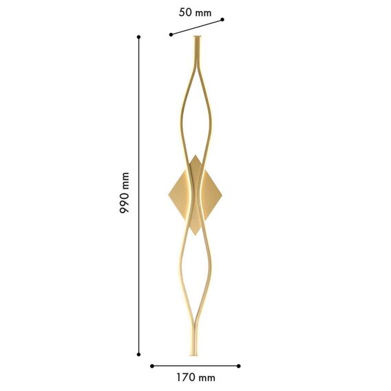 4741-2W, настенный светильник, D50xW170xH990, LEDx26W, 1800LM, 4000K, included, изображение 3