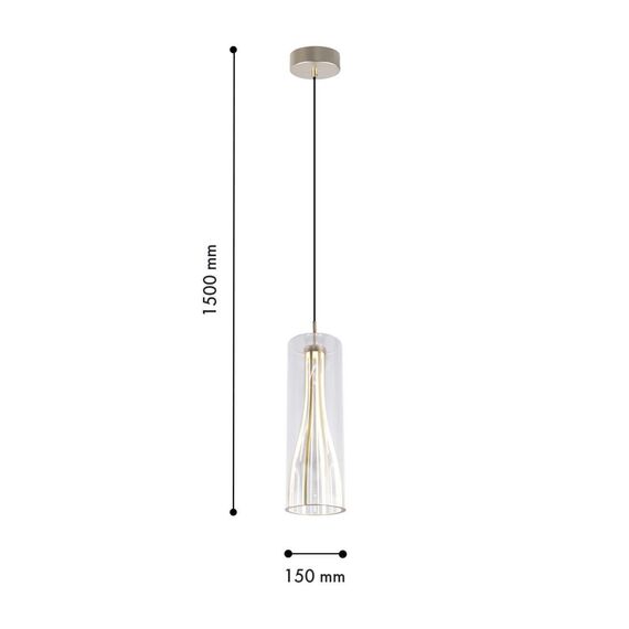 4626-1P, подвес, D150xH500/1500, LEDx20W, 1360LM, 4000K, included, изображение 3