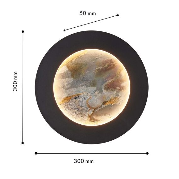 4596-1W, настенный светильник, D50xW300xH300, LEDx24W, 336LM, 4000K, CRI>90, included, изображение 2