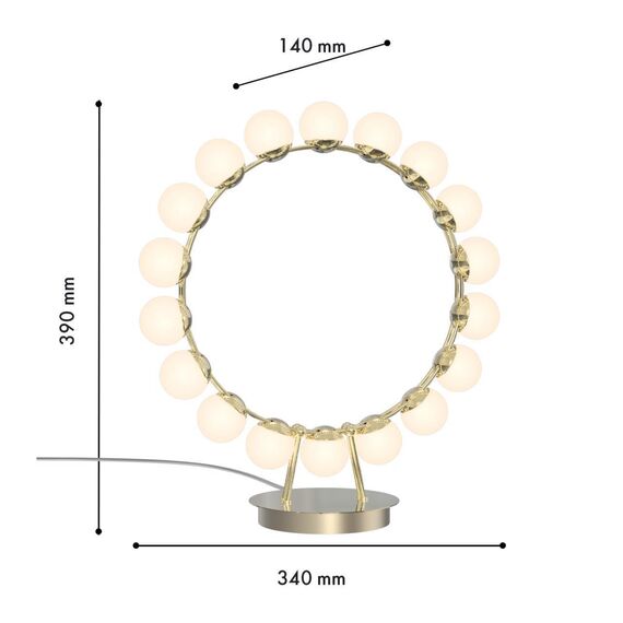4590-1T, настольный светильник, L340xW140xH390, LEDx23.5W, 1880LM, 4000K, included, switch, изображение 2