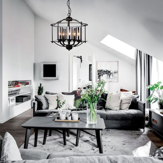 2057-5P, люстра подвесная, D450xH440/1440, 5xE14x40W, excluded, изображение 5