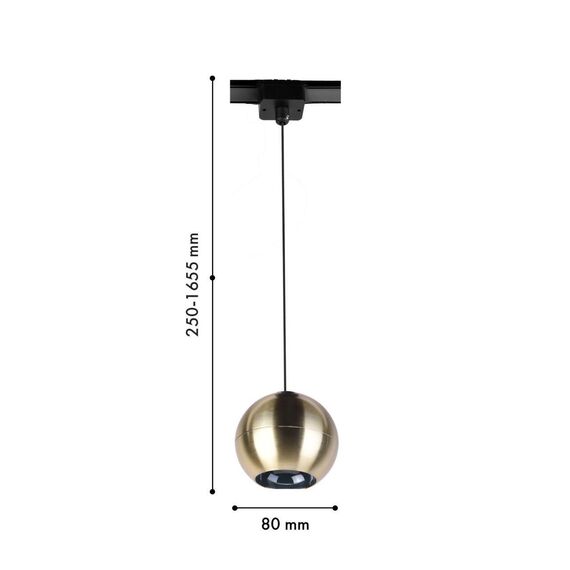 4229-1P, трековый светильник, D80xH1650, LEDx8W, 42V, 400LM, 3000-6000K, CRI>90, included, изображение 2
