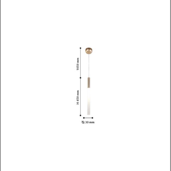 2217-1P, подвес, D30xH450/1500, LEDx3W, 150LM, 4000K, included, изображение 2
