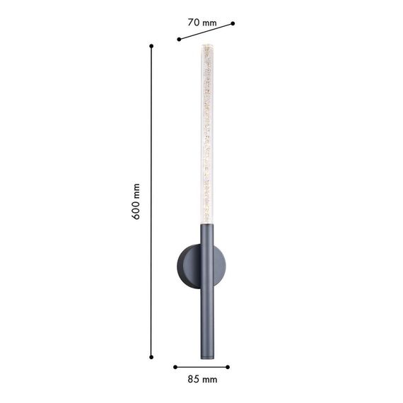 4310-1W, настенный светильник, D70xW85xH600, LEDx7W, 320LM, 4000K, CRI>90, included, изображение 2