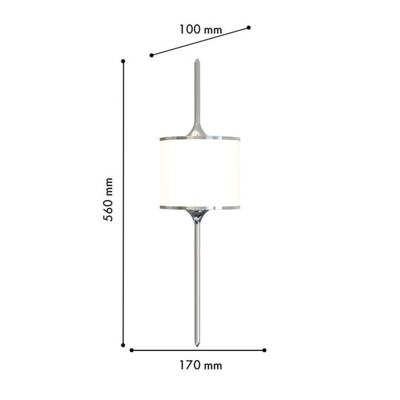 4567-2W, настенный светильник, D100xW170xH560, 2xG9x40W, IP20, excluded, изображение 2