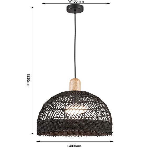 4461-1P, подвес, D400xH480/1530, 1xE27x60W, excluded, изображение 3