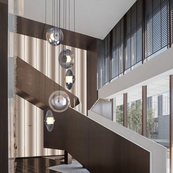 4373-5P, подвесная люстра, D400xH2190, 5xLEDx7.2W, 2520LM, 4000K, CRI>90, included, изображение 7