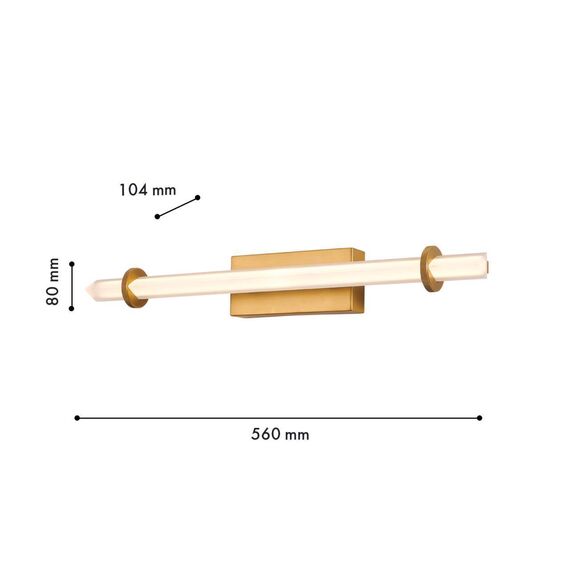 4553-1W, настенный светильник, D105xW560xH80, LEDx8W, 975LM, 4000K, included, изображение 3