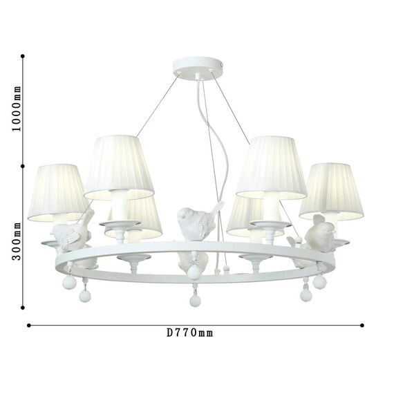 1705-6P, подвесная люстра, D770xH300/1300, 6xE14x40W, excluded, изображение 3