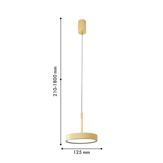 4507-1P, подвес, D125xH210/1800, LEDx10W, 650LM, 4000K, IP20, CRI>90, included, изображение 2