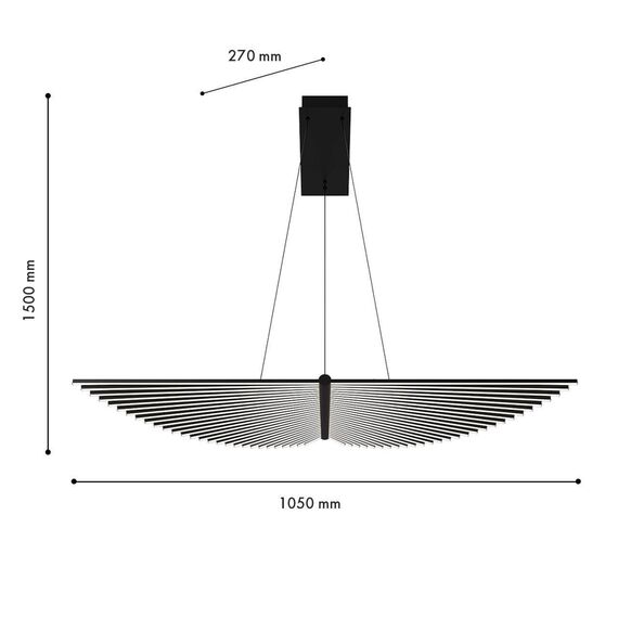 4381-2P, подвесная люстра, L1050xW270xH1500, LEDx60W, 4200LM, 4000K, included, изображение 2