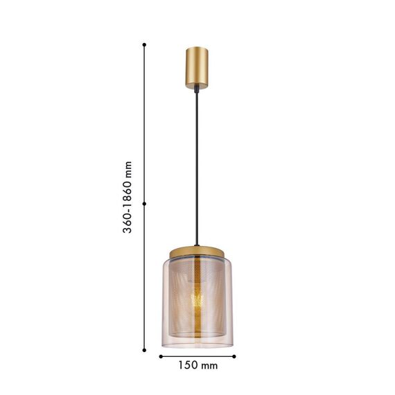 4346-1P, подвес, D150xH360/1860, 1xE27x40W, excluded, изображение 2