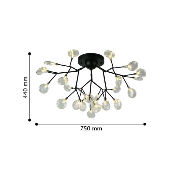 2480-9U, потолочный светильник, D750xH440, 27xG4LEDx3W, 4423LM, 3000K, included, изображение 3