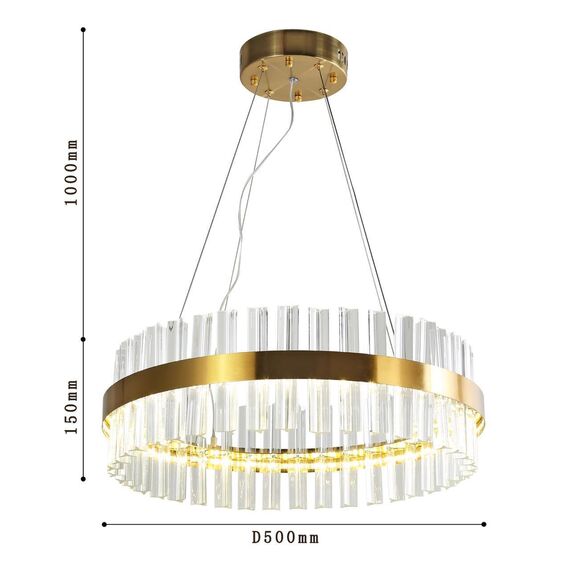 4012-5P, подвесная люстра, D500xH150/1150, LEDx31W, 2480LM, 4000K, included, изображение 3