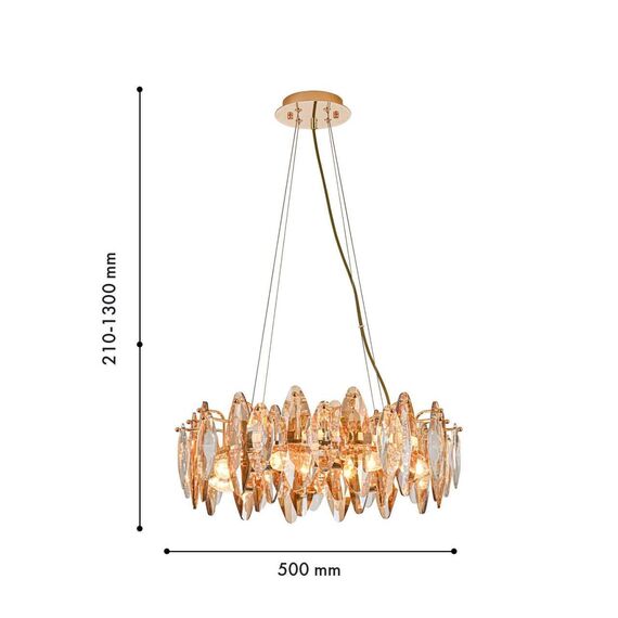 4719-8P, Подвесная люстра, D500xH210/1100, 8xE14x40W, excluded, изображение 3