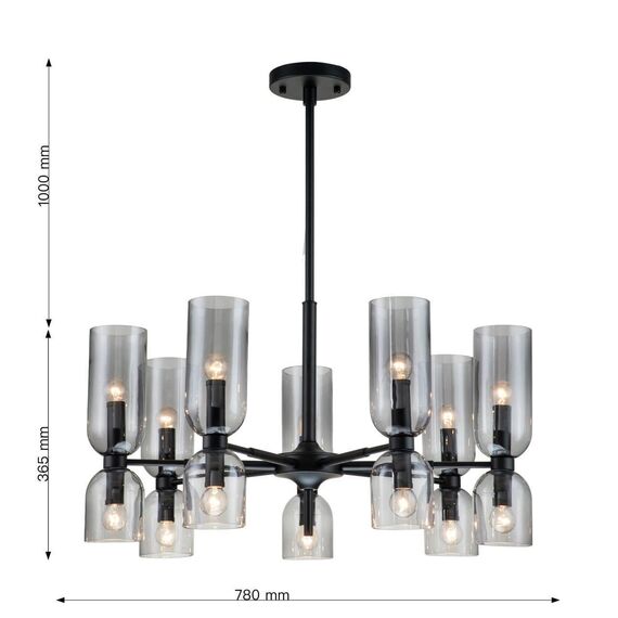 2877-7P, подвесная люстра, D780*H550/850, 14xE14x40W, excluded, изображение 3