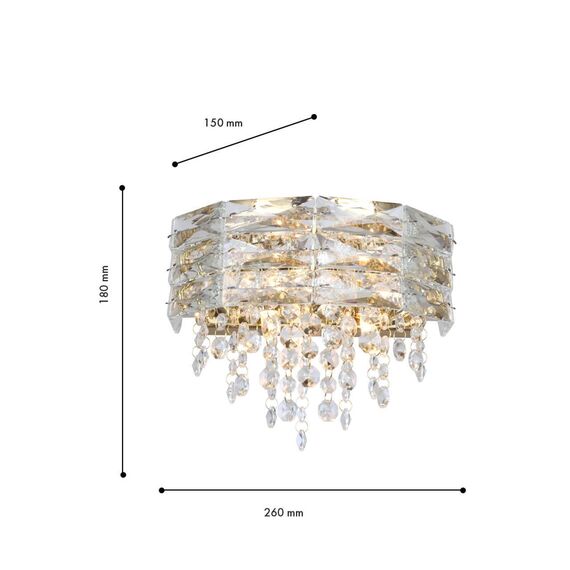 4251-2W, настенный светильник, D150xW260xH180, 2xG9x40W, excluded, изображение 3