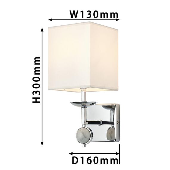 2821-1W, настенный светильник, D160xW130xH300, 1xE14x40W, excluded, изображение 3