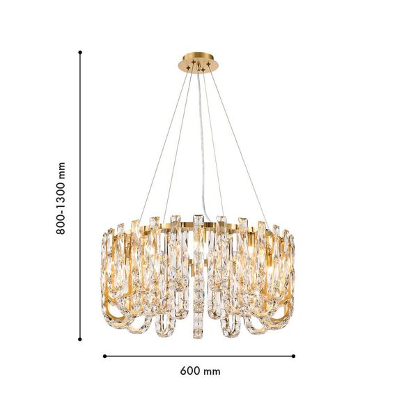 4721-14P, подвесная люстра, D600xH800/1300, 14xG9x40W, excluded, изображение 3