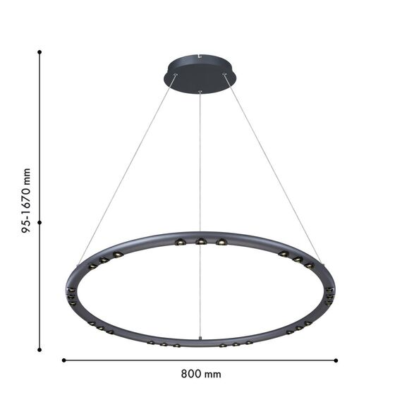 4321-8P, подвесная люстра, D800xH95/1670, LEDx48W, 1920LM, 4000K, included, изображение 2