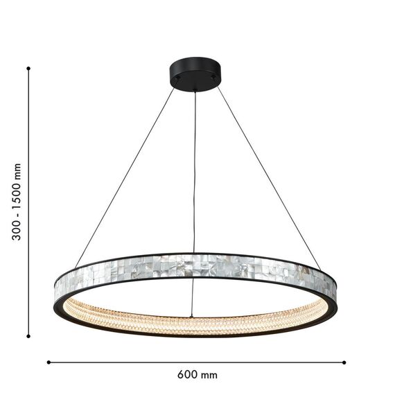 4704-6P, подвесная люстра, D600xH300/1500, LEDx35W, 1050LM, 4000K, included, изображение 3