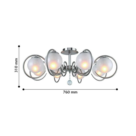 2349-8U, потолочный светильник, D760xH310, 8xE14x40W, excluded, изображение 3
