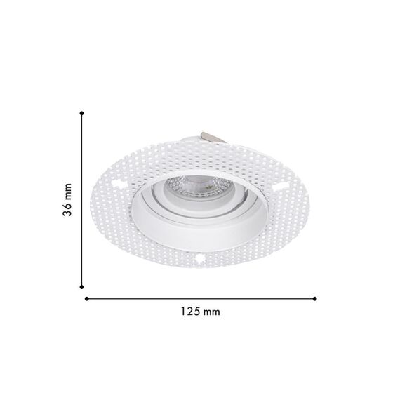 4533-1C, врезной светильник под штукатурку, D125xH36, cutout:D80, 1xGU10x35W, IP20, excluded, изображение 2
