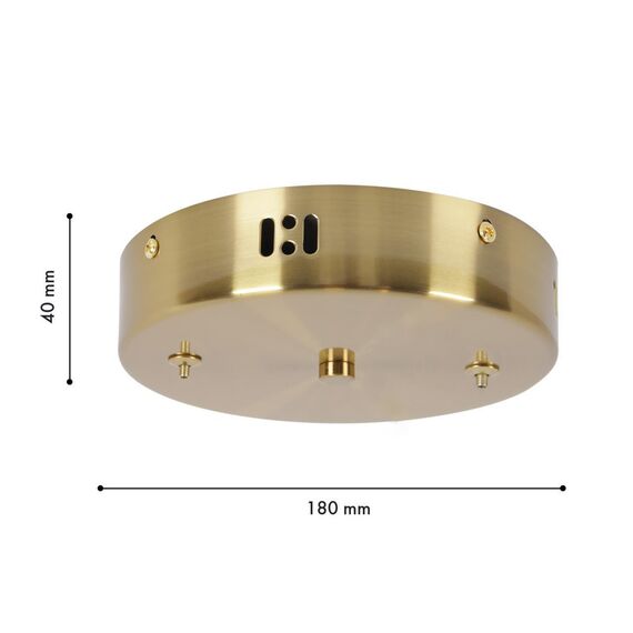 4591-180-2BR, потолочная чаша, D180xH40, цвет латунь, изображение 2