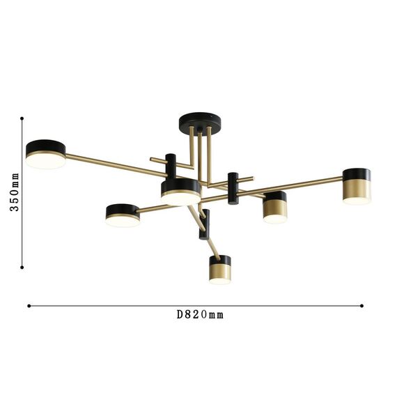 4013-6P, потолочная люстра, L930xW820xH350, 6xLEDx6W, 2880LM, 4000K, included, изображение 3