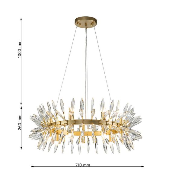 4058-14P, подвесная люстра, D710xH260/1285, 14xG9x25W, excluded, изображение 3