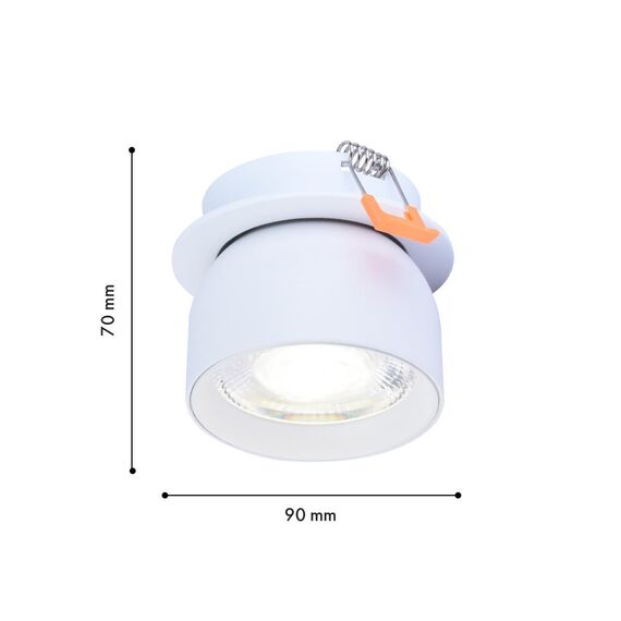 4511-1C, врезной светильник, D90xH70, cutout:D80, LEDx8W, 850LM, 4000K, IP20, CRI>90, included, изображение 2