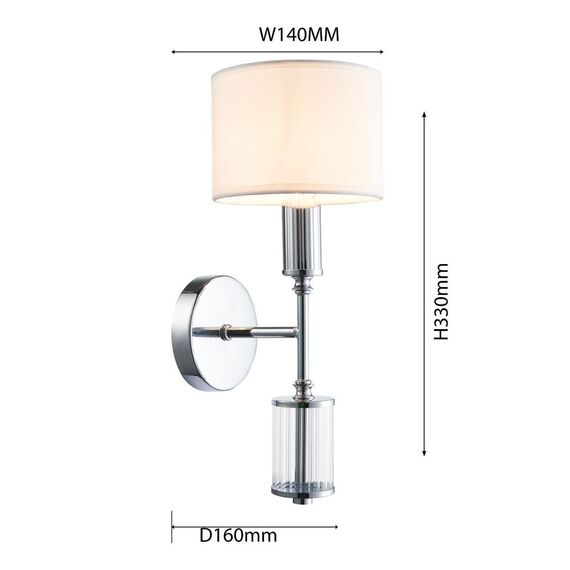 2607-1W, настенный светильник, D160xW140xH330, 1xE14x40W, excluded, изображение 3