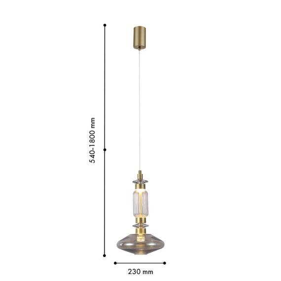 4239-1P, подвес, D230xH540/1800, LEDx12W, 1040LM, 4000K, included, изображение 2