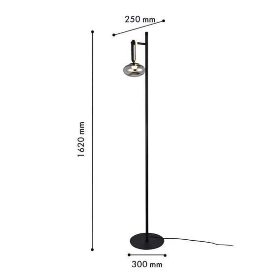 4284-1F, напольный светильник, L300xW250xH1620, LEDx9W, 450LM, 4000K, included, switch, изображение 2