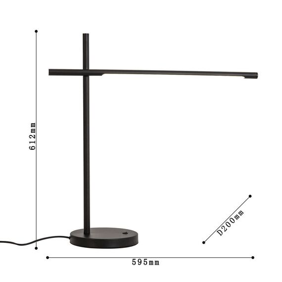 4519-1T, настольный светильник, L595xW200xH610, LEDx10W, 800LM, 4000K, included, switch, изображение 2