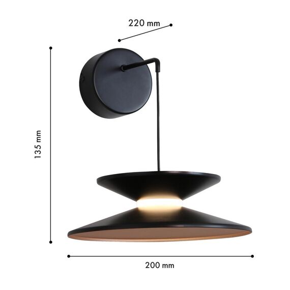 4372-1W, настенный светильник, D220xW200xH135, LEDx4W, 280LM, 4000K, CRI>90, included, изображение 4