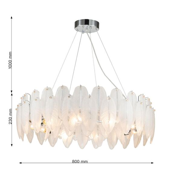 3018-10P, подвесная люстра, D800xH260/1230, 10xE14x40W, excluded, изображение 3