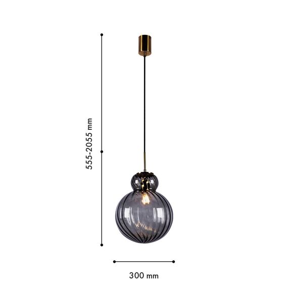 4269-2P, подвес, D300xH555/2055, 1xE27x40W, excluded, изображение 2