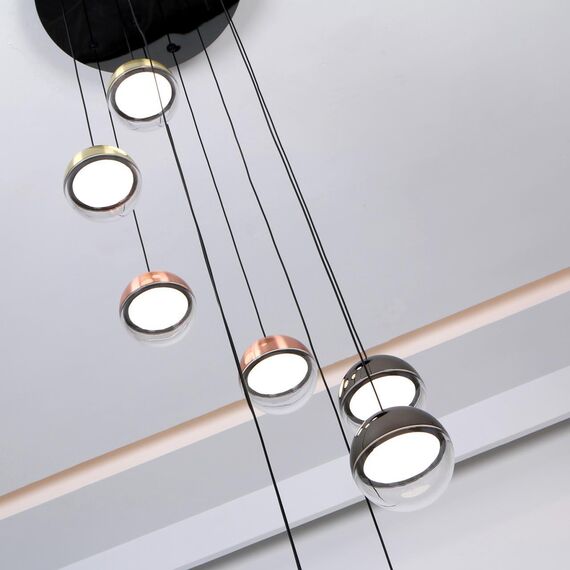 4371-9P, подвесная люстра, D430xH2170, 9xLEDx5.3W, 3360LM, 4000K, CRI>90, included, изображение 8