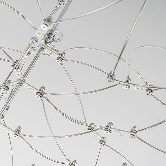 4305-6P, подвесная люстра, D585xH190/2190, LEDx23W, 5300LM, 3000K/4500K/6000K, included, remote control, изображение 7