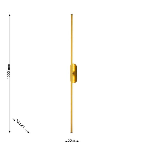 3001-2W, настенный светильник, D35xW45xH1000, LEDx15W, 800LM, 3000K, included, изображение 3