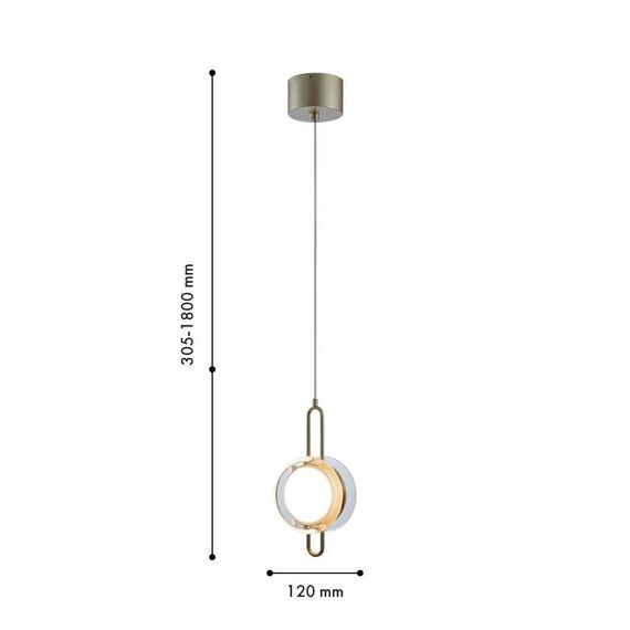 4334-2P, подвес, D120xH355/1800, 2xLEDx4W, 640LM, 4000K, included, изображение 2