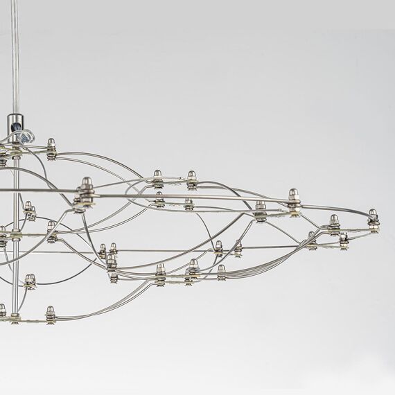 4305-6P, подвесная люстра, D585xH190/2190, LEDx23W, 5300LM, 3000K/4500K/6000K, included, remote control, изображение 6