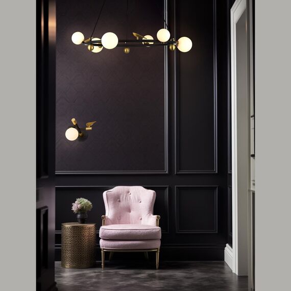 4324-5P, подвесная люстра, L870xW160xH265/1800, 2xLEDx6W + 3xLEDx5W, 2160LM, 4000K, included, изображение 4