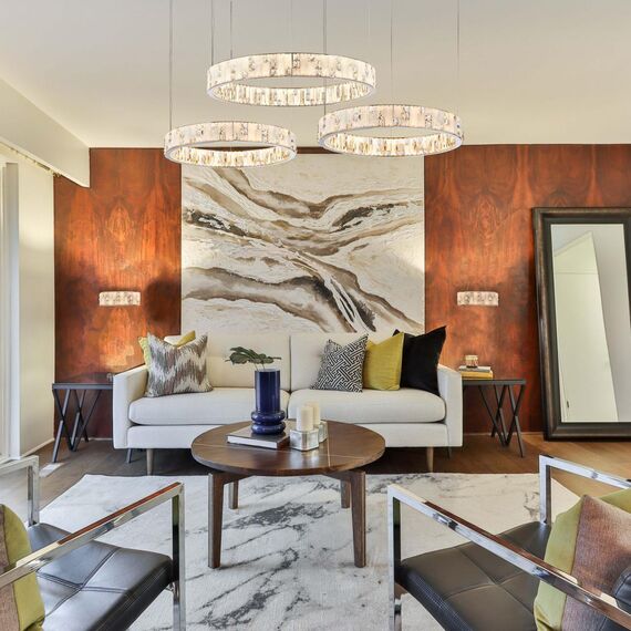 4205-6P, подвесная люстра, D630xH110/1500, 2xLEDx34W, 3400LM, 3000K, included, изображение 6