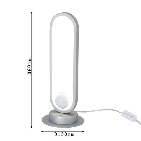 4222-1T, настольный светильник, D150xH380, LEDx16W, 1280LM, 4000K, included, switch, изображение 3