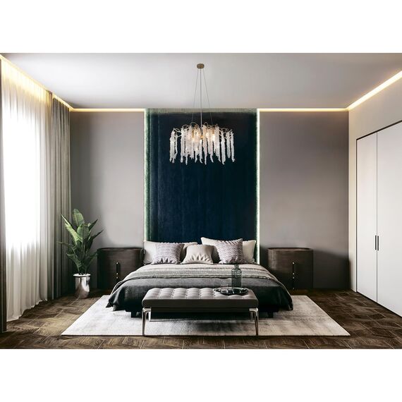 4134-9P, подвесная люстра, D850xH350/1200, 9xE14x60W, excluded, изображение 7