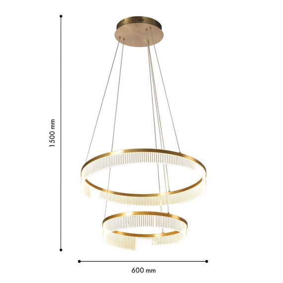 4678-6P, подвесная люстра, D600xH505/1500, LEDx50W, 3100LM, 3000K, IP20, included, изображение 2